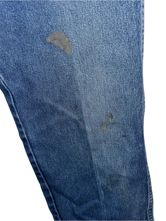 Men’s 35 x 34 Wrangler Denim Work Jeans Dark Wash - Picture 3 of 7